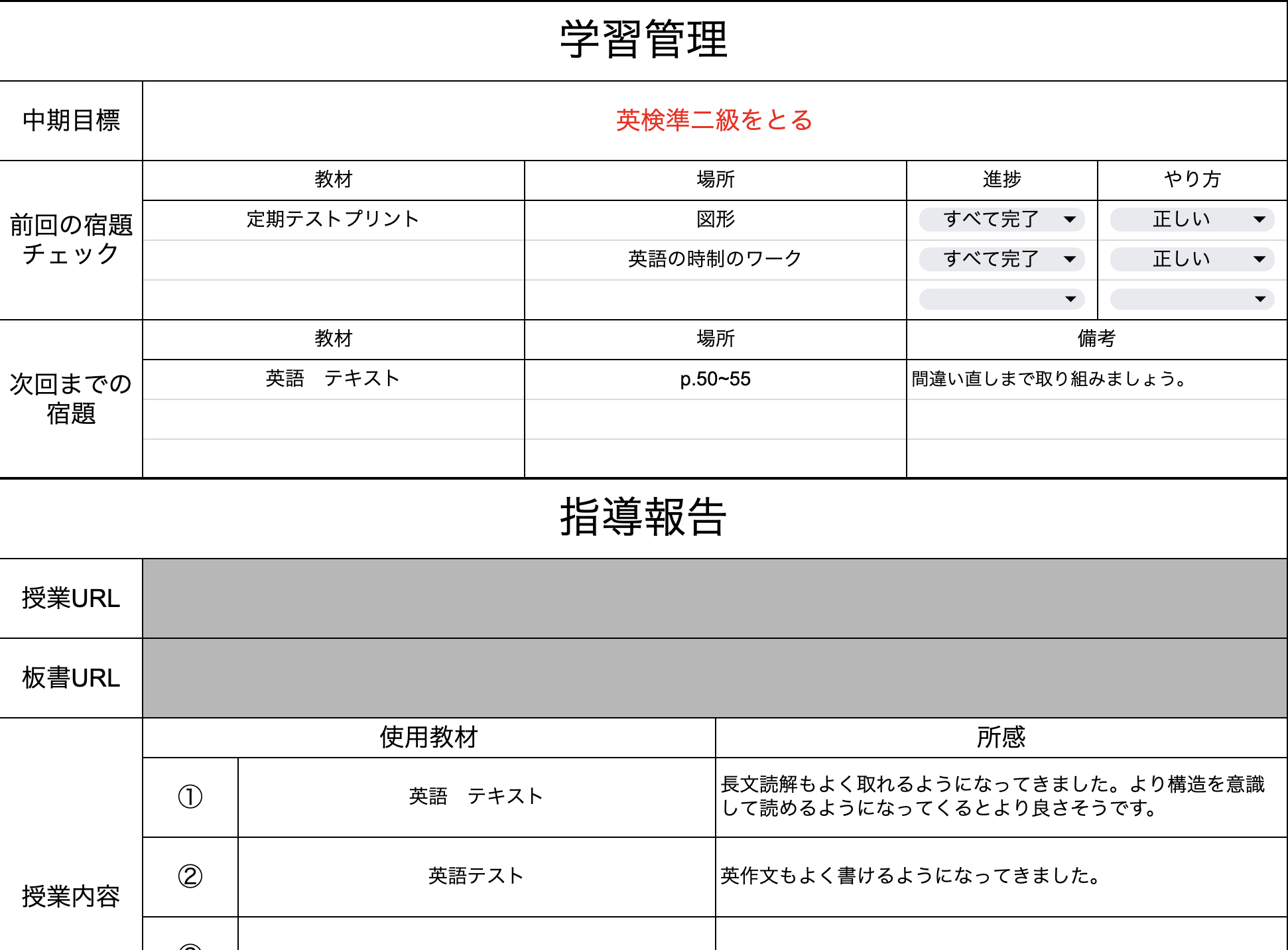 学習管理イメージ